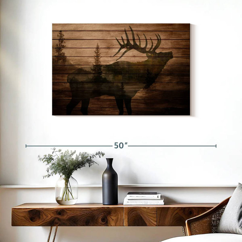 Brampt Elk Woods I, 24" H x 36" W