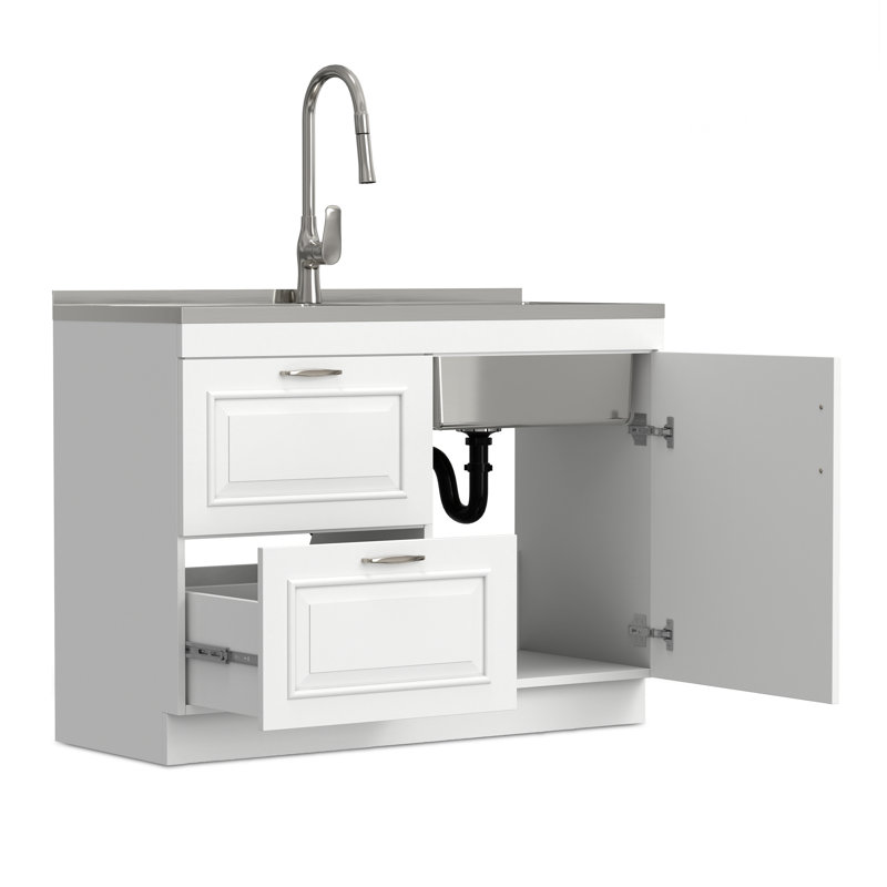 Darwin All-In-One 46-inch Laundry Utility Sink and Cabinet