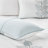 6 Piece Quilt With Embroidered Pillows, Blue Microfiber Floral Style, Reversible Brushed , Classic Leaf Embroidery Pattern,-120264954-120264955