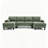 Trego 105'' Upholstered U-Shaped Symmetrical Sectional -128582913