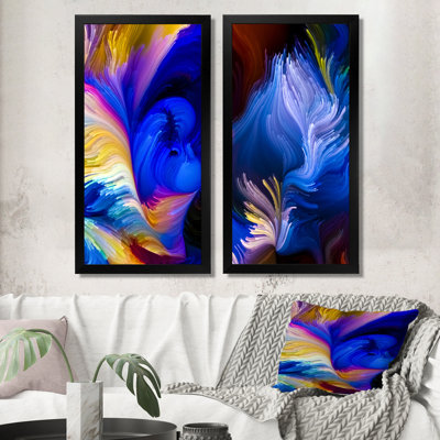 Escape of Liquide Art - ensemble de 2 peintures sur toile