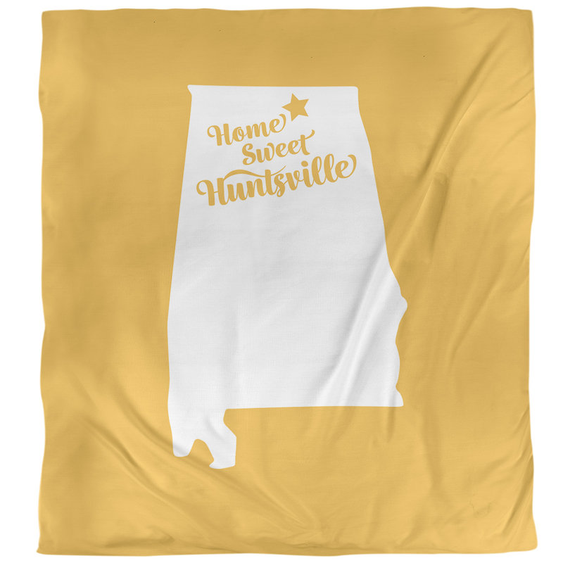 Housse de couette alabama Huntsville, Housse de couette simple TG, Jaune