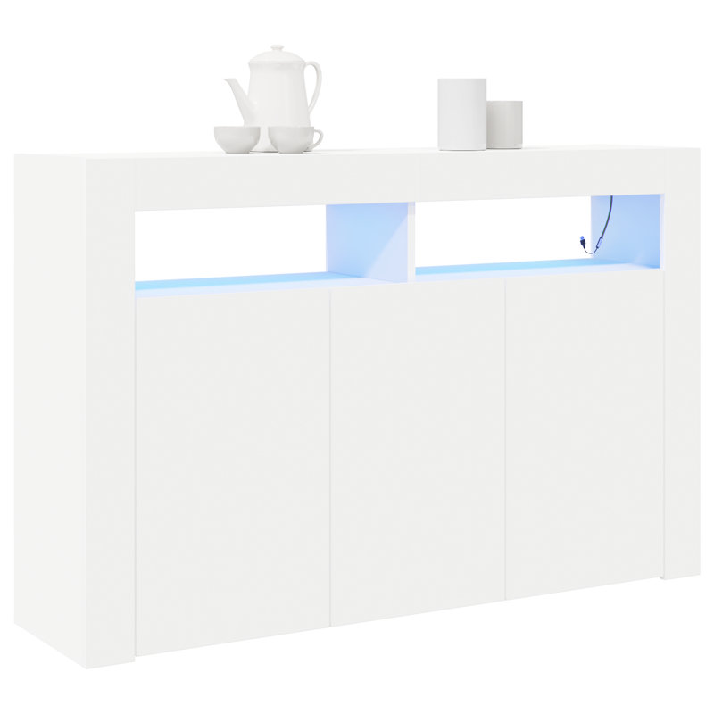 Sideboard 116 X 30 X 75 Cm Engineered Wood, White