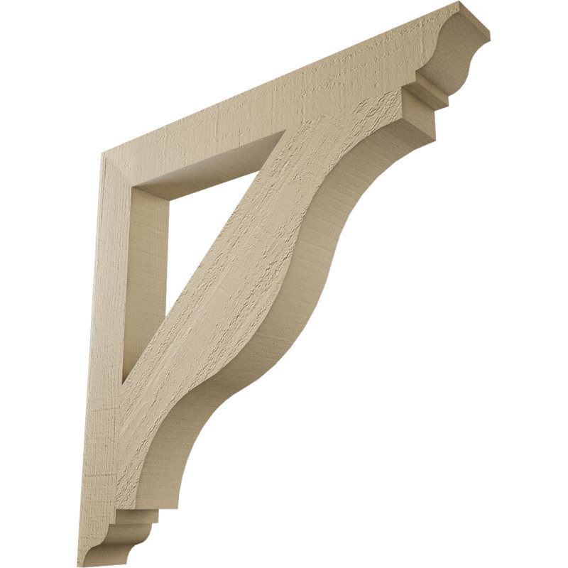 Support traditionnel en faux bois de cèdre brut Timberthane, l 3 1/2 po x P 28 po x H 28 po, brun clair apprêté