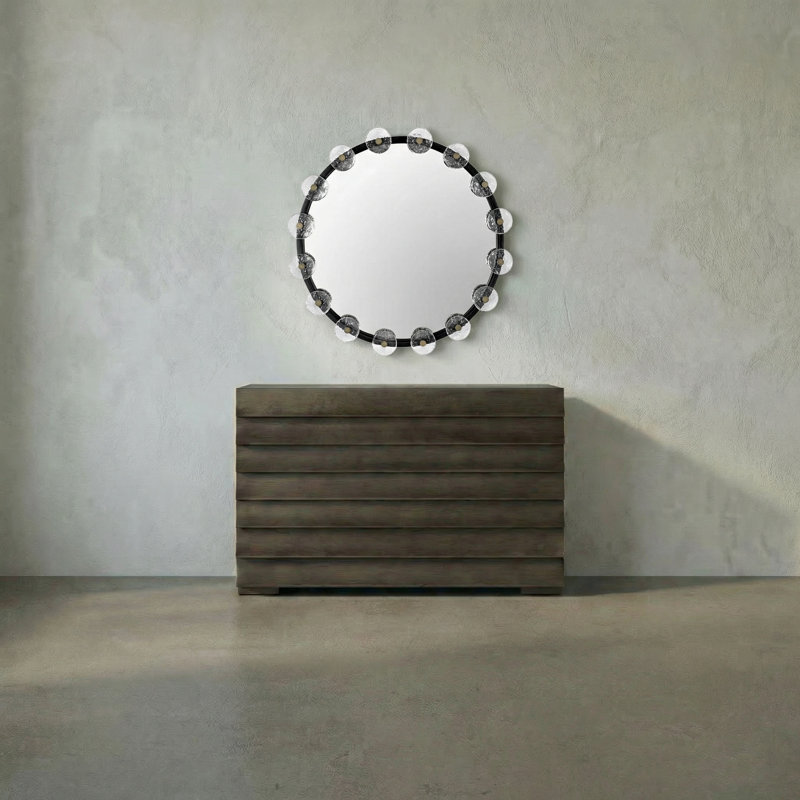 Moira Round Metal Wall Mirror