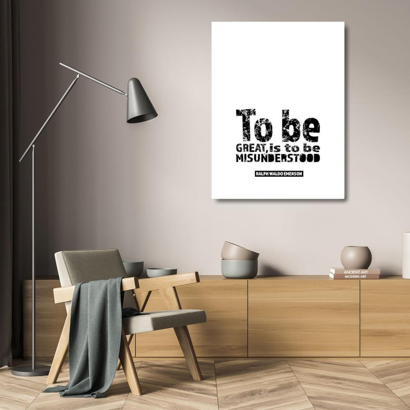 Art sur toile tendue par Trinx ArtsyQuotes: Ralph Waldo Citation d'Emerson: Misunderstood ArtsyQuotes-002194