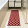Ottohome Non-Slip Moroccan Trellis Area Rug For Living Room, Hallway Runner, Entryway Rug, Dark Red