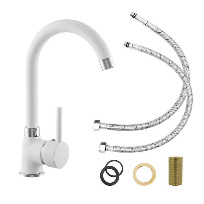 Fairmont Park Miss Kitchen Faucet, White