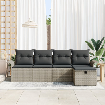 251cm Wide Patio Sofa with Cushions