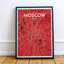 Moscow City Map - Unframed Graphic Art Print on Paper-2088012262-2088012258