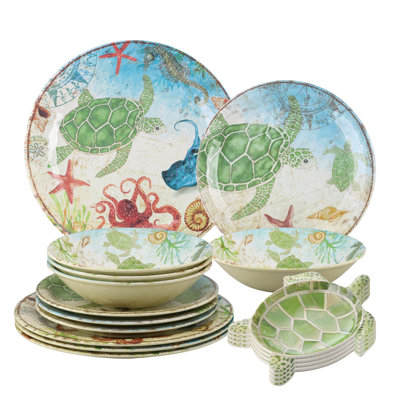 Slattery 4 Piece Melamine Dinnerware Set - Service for 4
