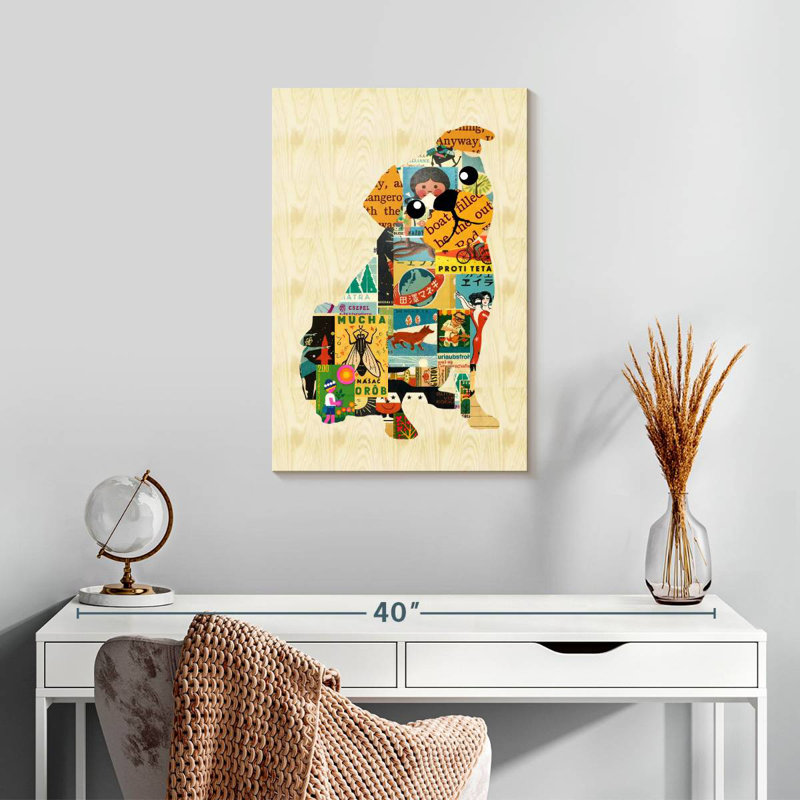 Brampt Pug Collage Dog, 24" H x 16" W
