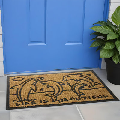 Onancock Non-Slip Animal Print No Holiday Doormat