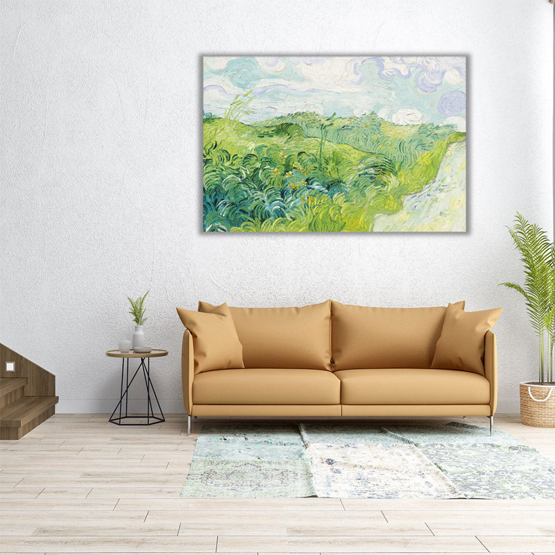 «Green Wheat Fields, Auvers, 1890», reproduction d'art sur toile, H 32 po x l 48 po
