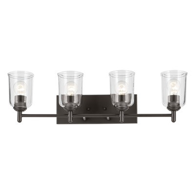 29.75" 4-Light Vanity Light with Clear Glass