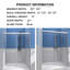 Porte de douche coulissante double encadrée l 54 "x H 72"-98379825