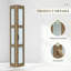 Porte de grange pliante en verre 3 épaisseurs et en bois d'épinette massif 3 pièces avec quincaillerie - Assemblage facile requis-129045991