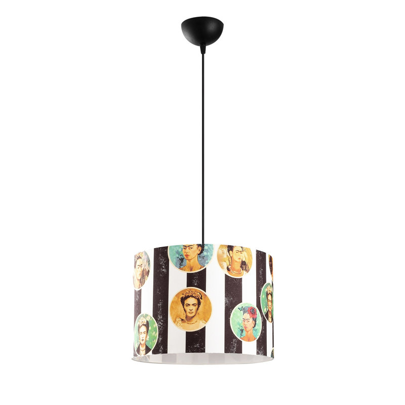Luminaire suspendu tambour 1 lumière Shayaan