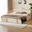 Twin Size Daybed With Storage 2 Drawers And Charging Station, Day Bed Frame With LED Lights And Storage Headboard, No Box-Spring Needed-1063171480