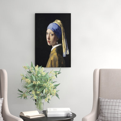 Girl With The Pearl Earring by Johannes Vermeer - Wrapped Canvas Print