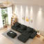 Canapé modulaire surdimensionné en chenille touffetée, sans assemblage requis, canapé modulaire personnalisable avec tissu mousseux doux, canapé de salon multi-combinaisons pour le salon-925543322