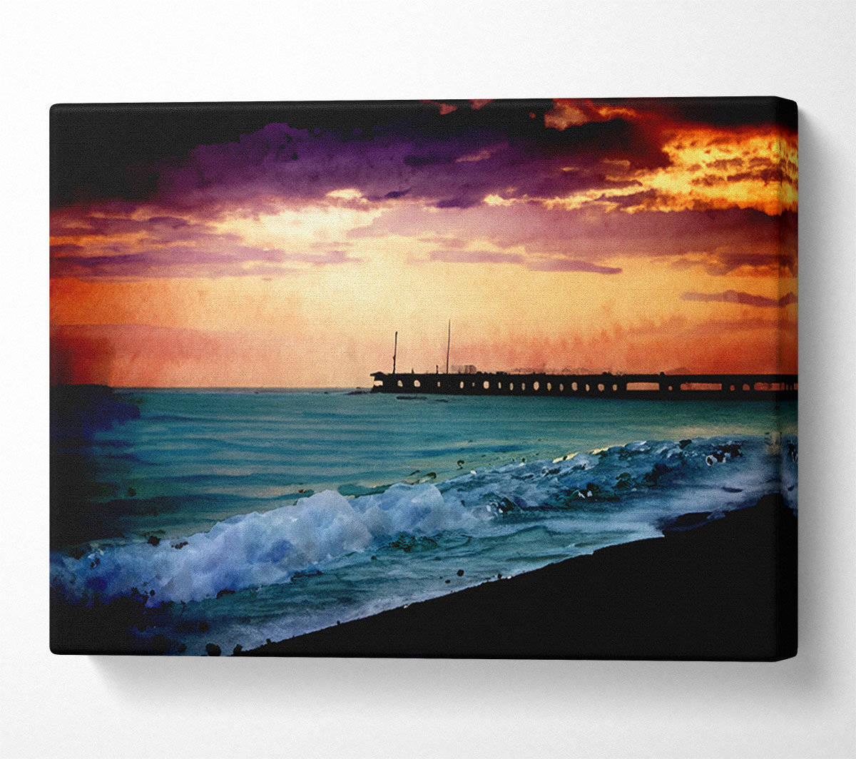 House of Hampton Ocean Waves at Daybreak - Wrapped Canvas Art Prints ...