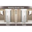 Porte de douche pivotante 32 po x 72 po avec verre trempé et cadre en aluminium