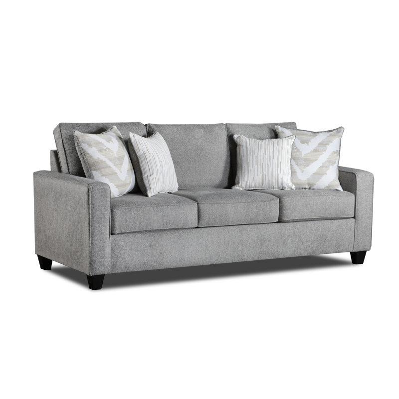 Kamdyn 89" Square Arm Sofa with Reversible Cushions, Gray