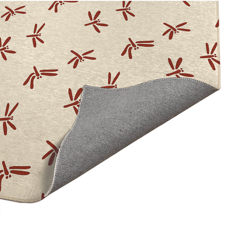 Tapis de cuisine Dragonfly, Rectangle 2' x 3', Brick Clay Geometric