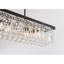 Lustre rectangulaire en cristal noir antique à 8 lumières 39,4 po Gisela