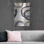 Art mural en métal luxueux «Dwell 1 Gold Neutral C» par Cheryl Warrick, 24 po x 36 po