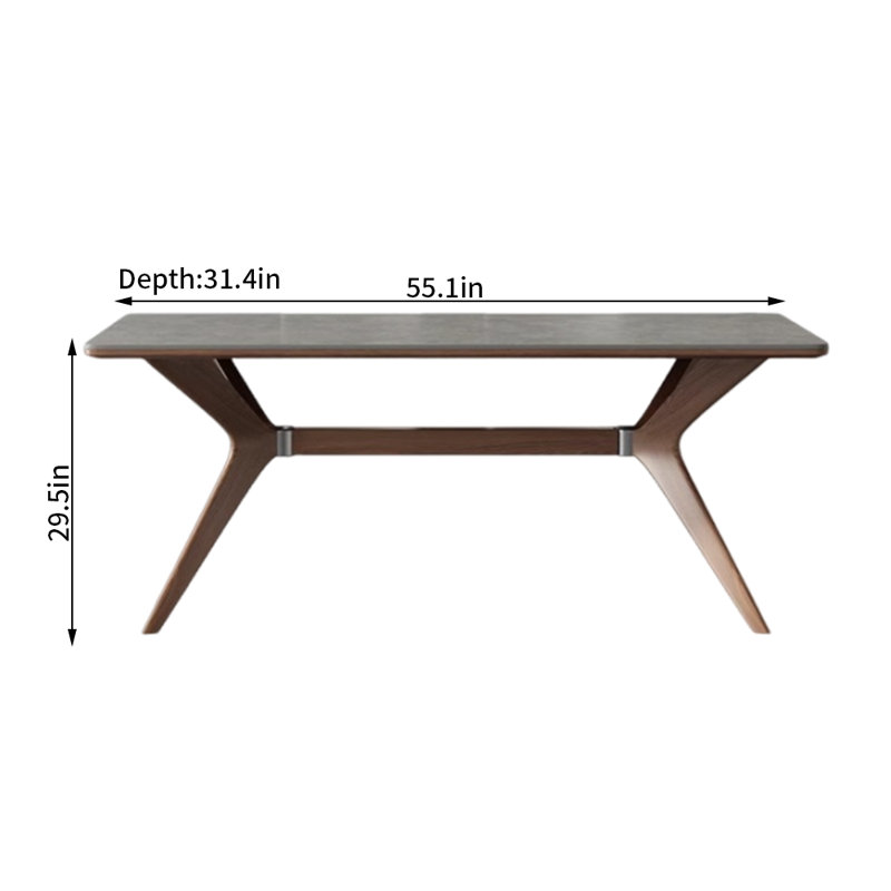 Table rectangulaire Gwyneth, H 29,5 po x L 31,4 po x l 55,1 po
