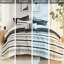 Ensemble de literie à rayures 7 pièces pour lit double / grand, microfibre, style durable et confort