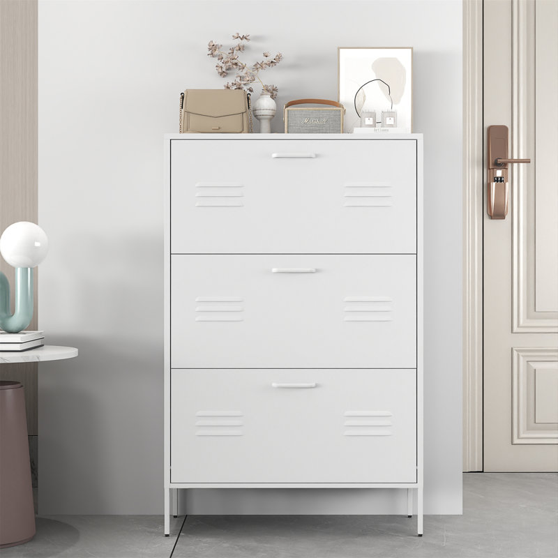 Armoire à chaussures avec 3 tiroirs rabattables