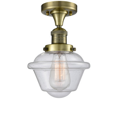 Plafonnier semi-encastré de style école simple 7,5 po Arlean