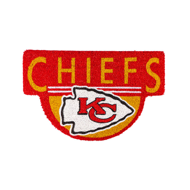 NFL Shaped Coir Outdoor Welcome Mat,  Chiefs