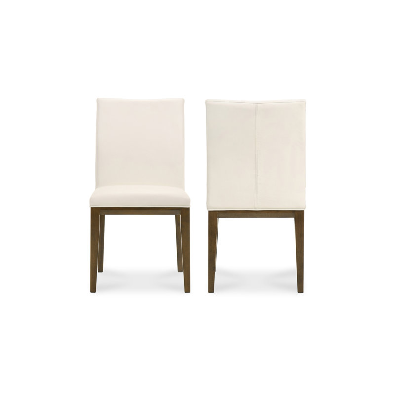 Chaise d'appoint en cuir Arden, Blanc