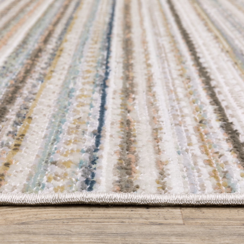 Tapis beige / multicolore Goulart, Rectangle 7 pi 10 po x 10 pi 10 po