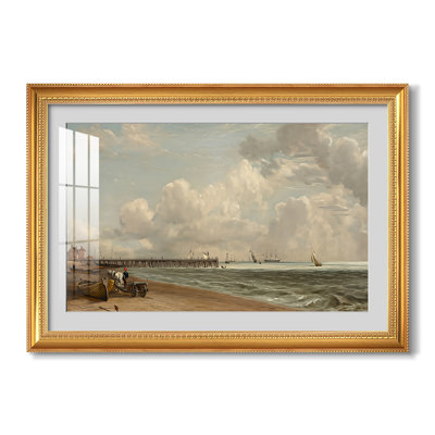 Yarmouth Jetty, 1822-John Constable-Custom Framed Print