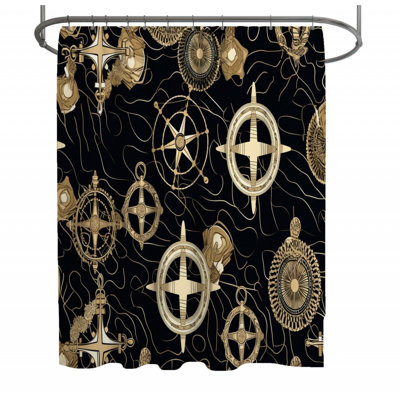 Nautical Shower Curtain -  coastal Bathroom Decor