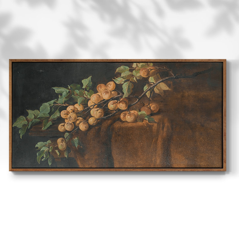 Botanical Series-CDLxx - Toile tendue avec châssis tendue, prête à être accrochée, H 17 po x l 33 po, Noyer