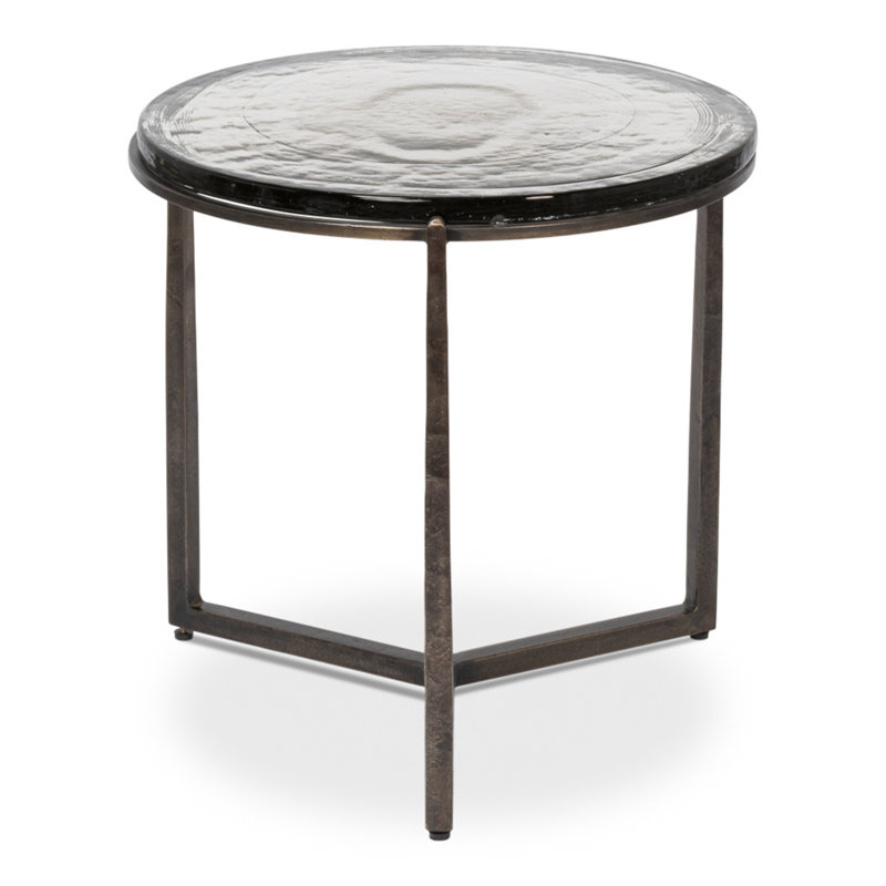Dorsey Glass End Table, 22" H x 23" W x 22" D