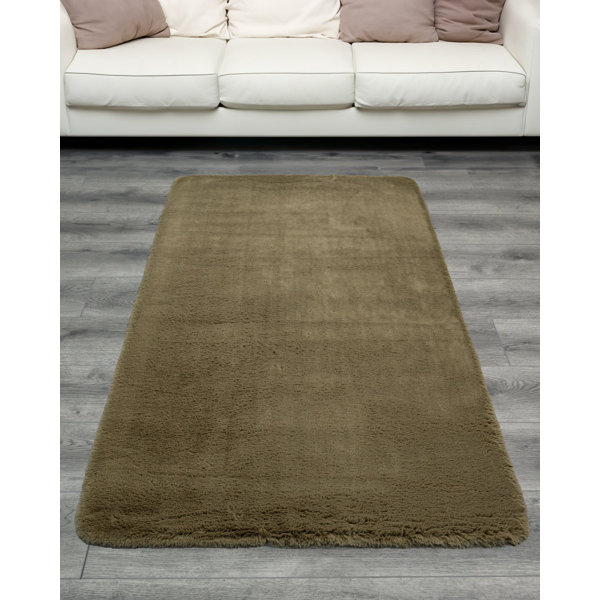 Ebern Designs Wickham Mink Modern Plush Soft Area Rug | Wayfair.co.uk