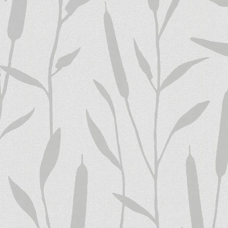 Noordwand Wallpaper "Topchic Reed Plumes", Metallic Grey