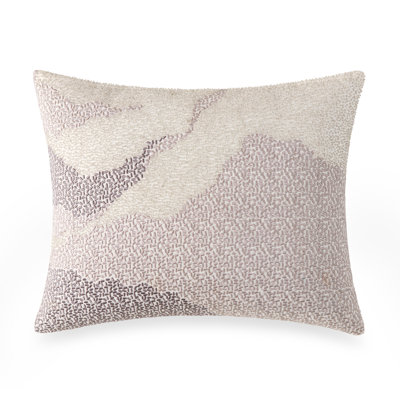 Donna Karan Home Beaded Cloud 16In X 20In Decorative Pillow Platinum