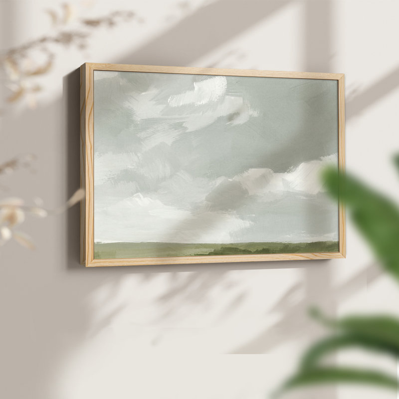 Gris pierre ciel II - impression encadrée - réarmable, Naturel, H 22 po x l 28 po