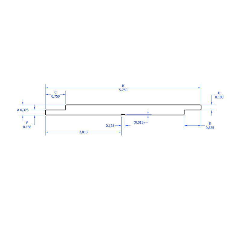 5.75" x 96" Engineered Wood Wall Panelling, Dark Grey