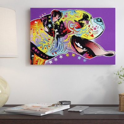 « happy boxergraphic », art sur toile