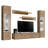 Volz 100" Modern Floating Wall Mounted Entertainment Center with 16-Color LED Lighting, High Gloss Finish-538631745