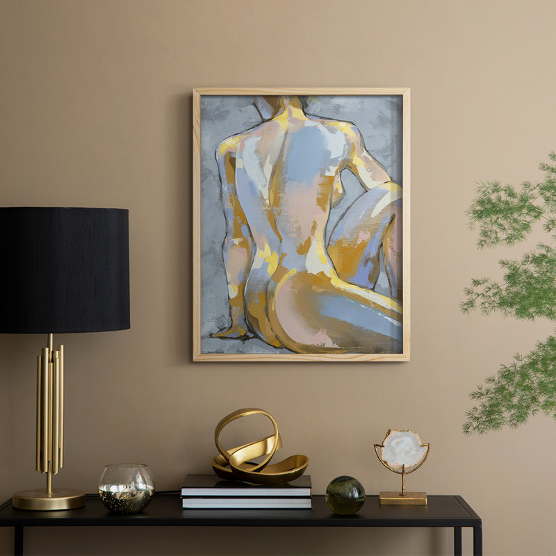 Grey Maiden II Framed Print - Solid Wood, Natural, 11" H x 9" W